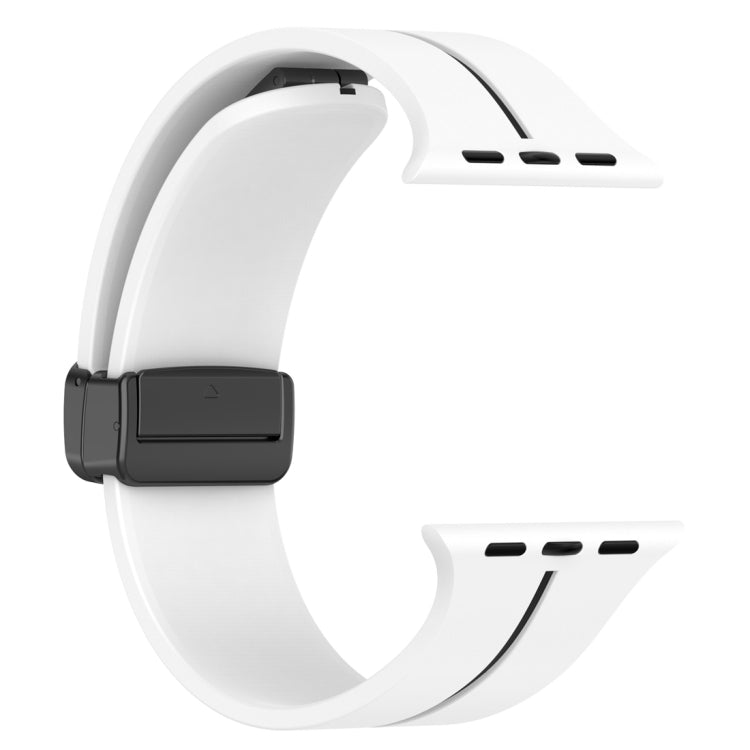 Two Color Folding Buckle Silicone Watch Band