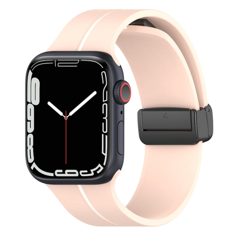 Two Color Folding Buckle Silicone Watch Band