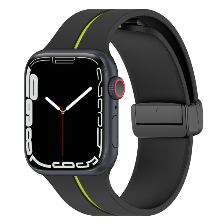 Two Color Folding Buckle Silicone Watch Band
