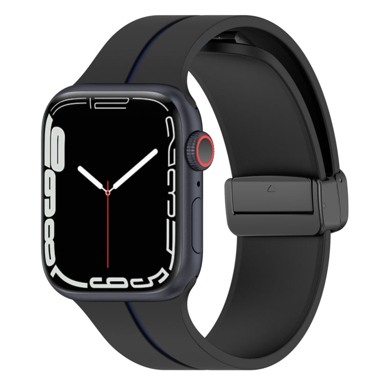 Two Color Folding Buckle Silicone Watch Band