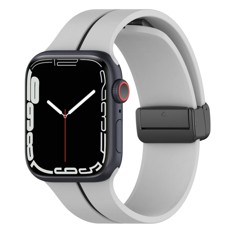 Two Color Folding Buckle Silicone Watch Band