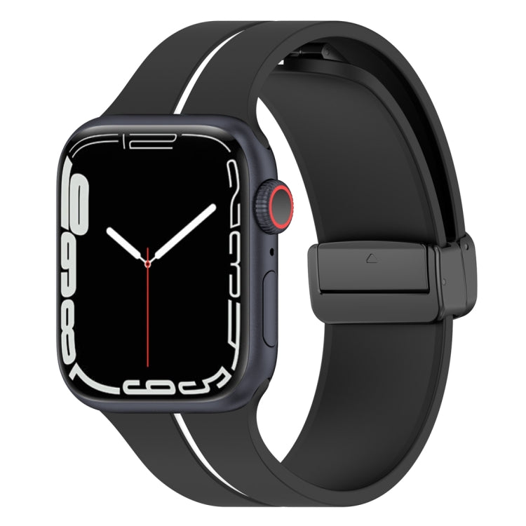 Two Color Folding Buckle Silicone Watch Band