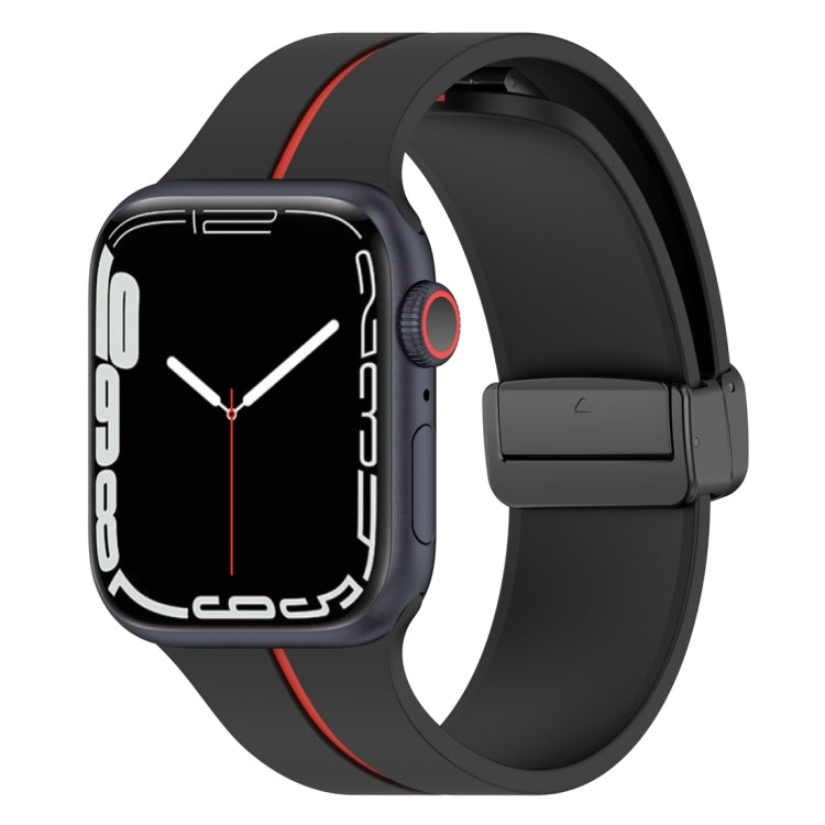 Two Color Folding Buckle Silicone Watch Band