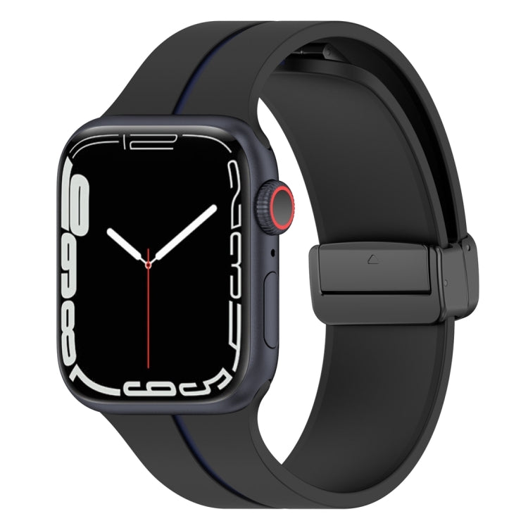 Two Color Folding Buckle Silicone Watch Band