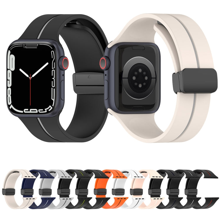 Two Color Folding Buckle Silicone Watch Band