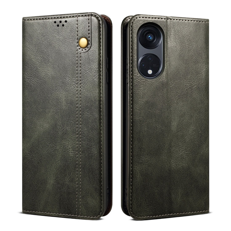 Oil Wax Crazy Horse Texture Leather Phone Case