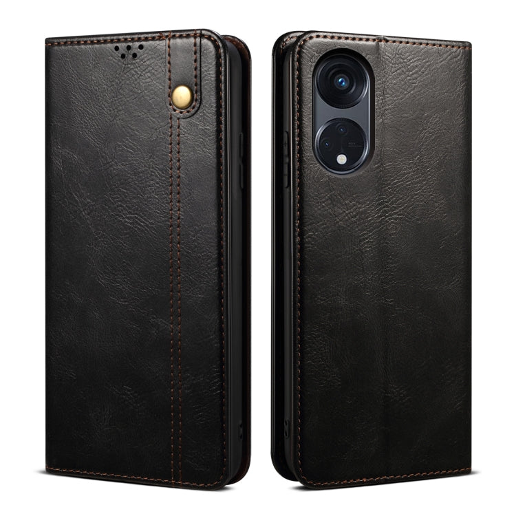 Oil Wax Crazy Horse Texture Leather Phone Case