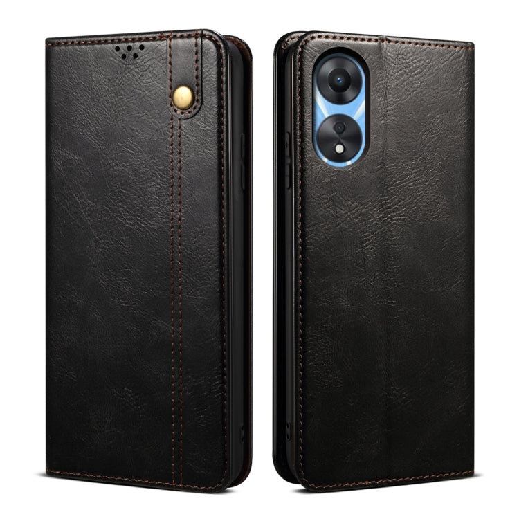 Oil Wax Crazy Horse Texture Leather Phone Case