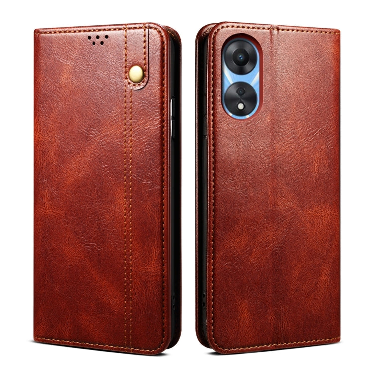 Oil Wax Crazy Horse Texture Leather Phone Case