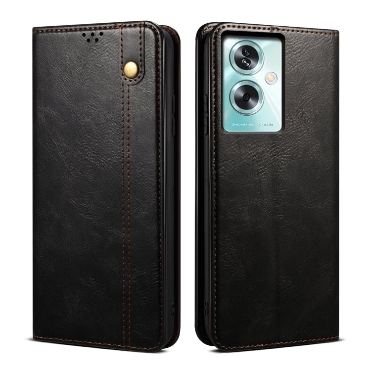 Oil Wax Crazy Horse Texture Leather Phone Case