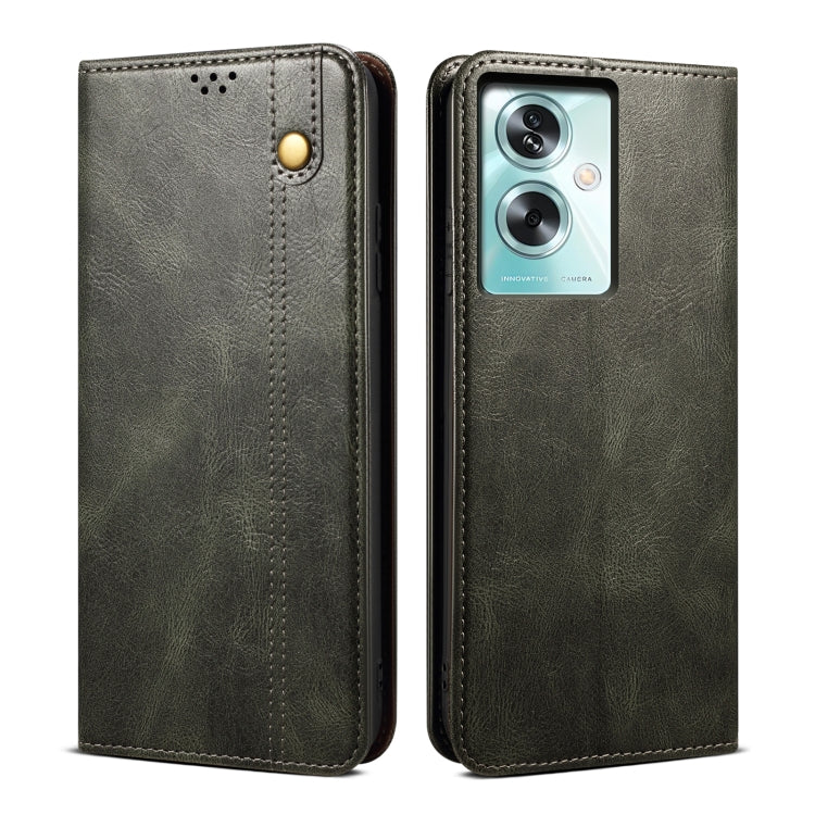 Oil Wax Crazy Horse Texture Leather Phone Case