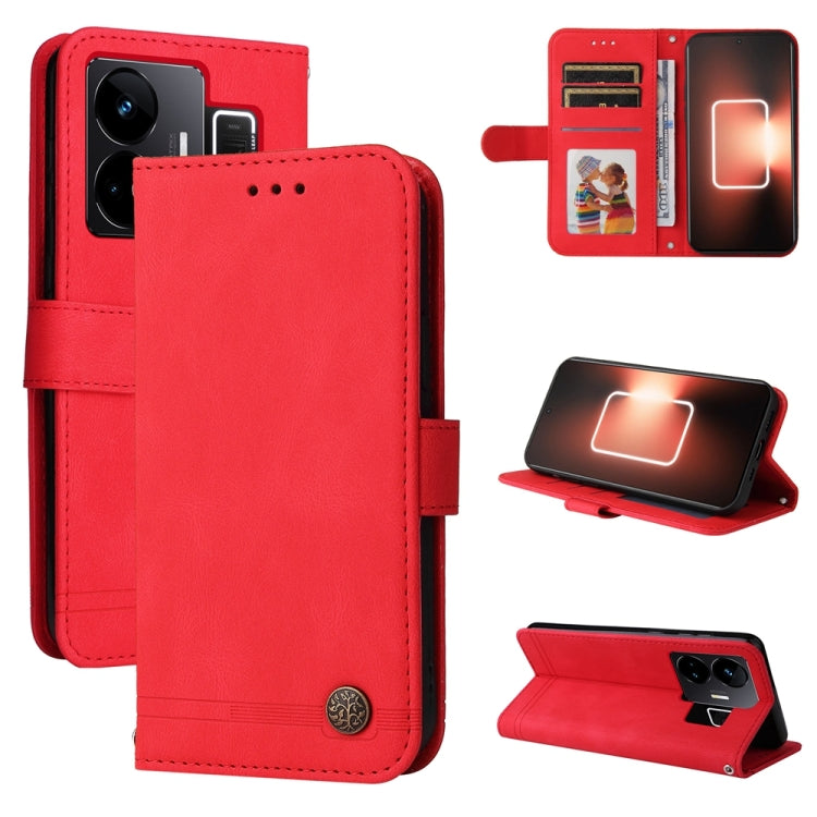 Skin Feel Life Tree Metal Button Leather Phone Case — view 31