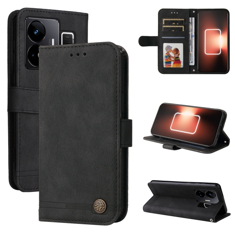 Skin Feel Life Tree Metal Button Leather Phone Case — view 34