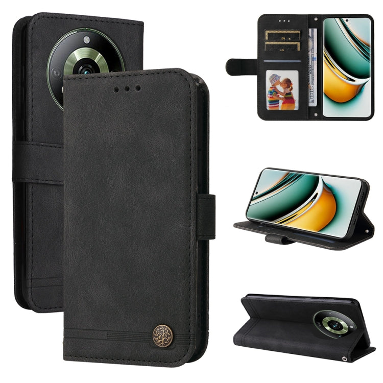 Skin Feel Life Tree Metal Button Leather Phone Case — view 14