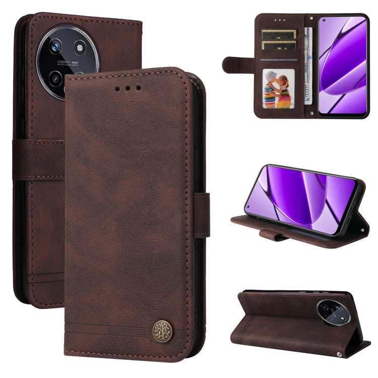 Skin Feel Life Tree Metal Button Leather Phone Case — view 63