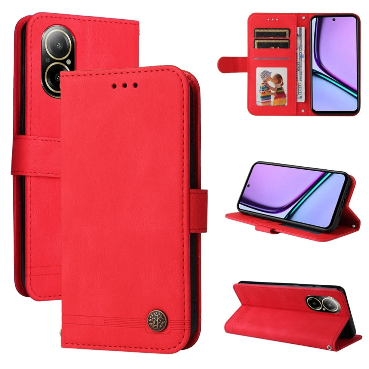 Skin Feel Life Tree Metal Button Leather Phone Case — view 51