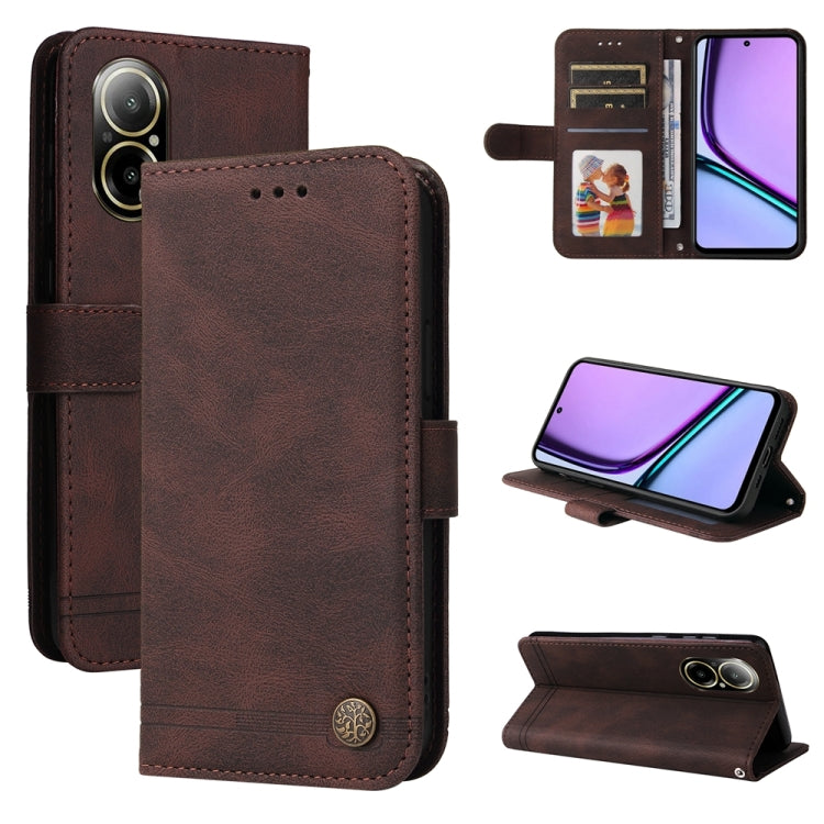 Skin Feel Life Tree Metal Button Leather Phone Case — view 53