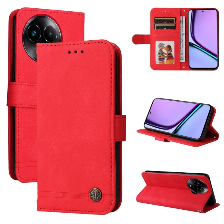 Skin Feel Life Tree Metal Button Leather Phone Case — view 56