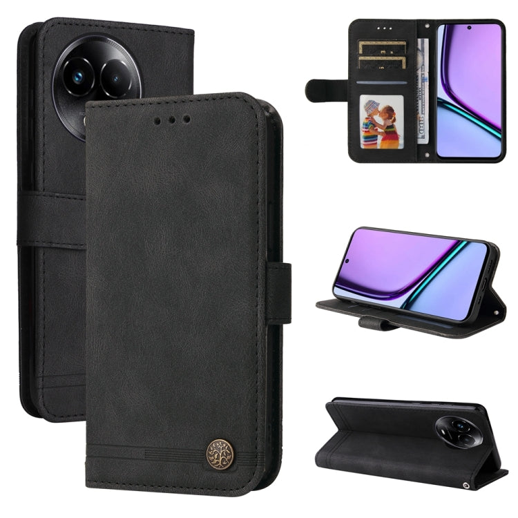 Skin Feel Life Tree Metal Button Leather Phone Case — view 59