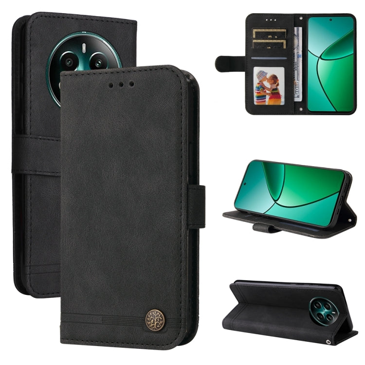 Skin Feel Life Tree Metal Button Leather Phone Case — view 44