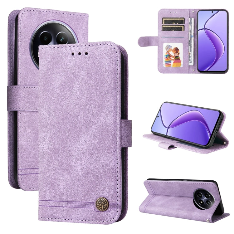 Skin Feel Life Tree Metal Button Leather Phone Case — view 37