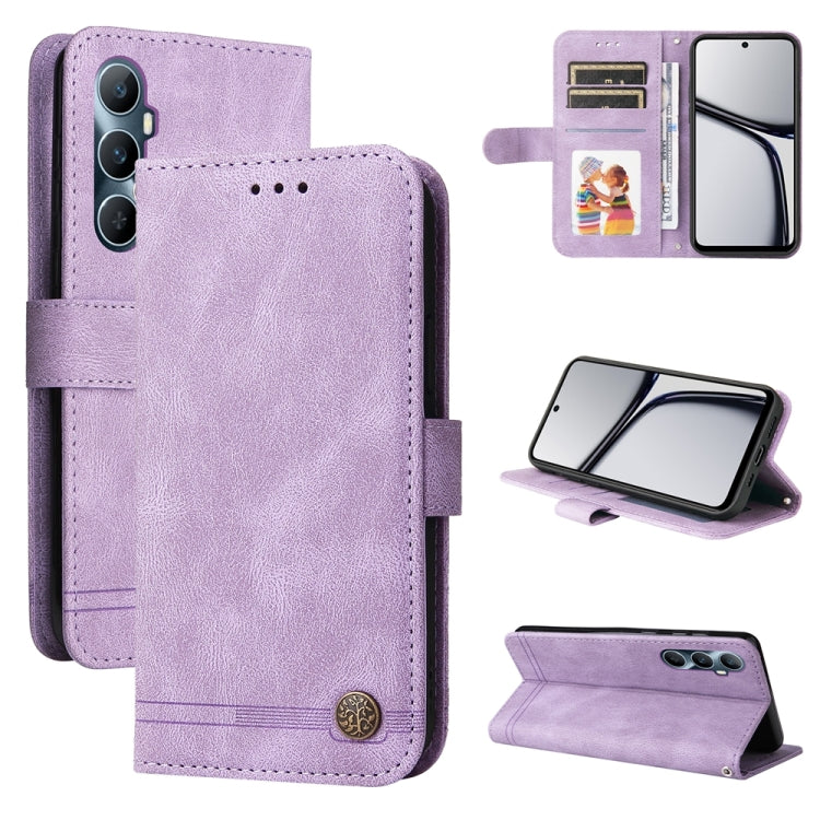 Skin Feel Life Tree Metal Button Leather Phone Case — view 22
