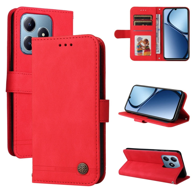 Skin Feel Life Tree Metal Button Leather Phone Case — view 31