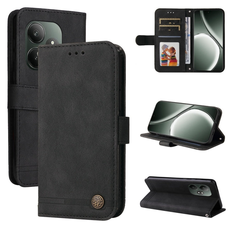 Skin Feel Life Tree Metal Button Leather Phone Case — view 29