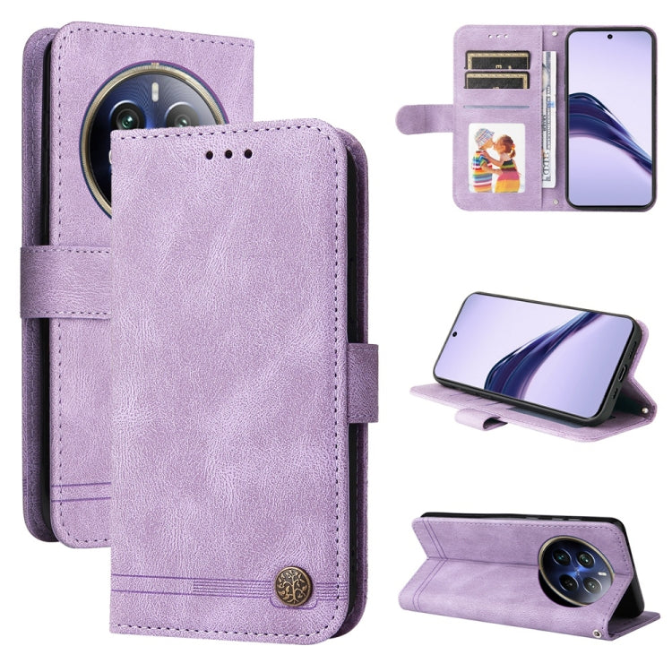 Skin Feel Life Tree Metal Button Leather Phone Case — view 22