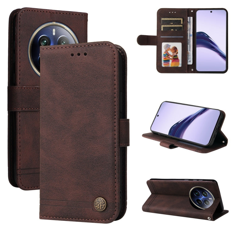 Skin Feel Life Tree Metal Button Leather Phone Case — view 23