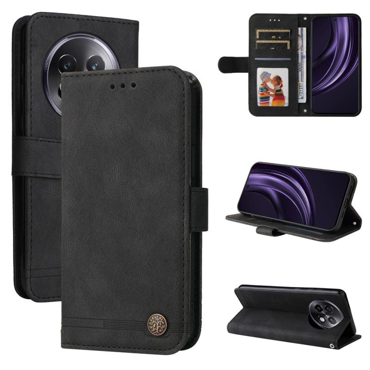 Skin Feel Life Tree Metal Button Leather Phone Case — view 19