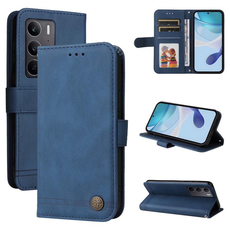 Skin Feel Life Tree Metal Button Leather Phone Case — view 56