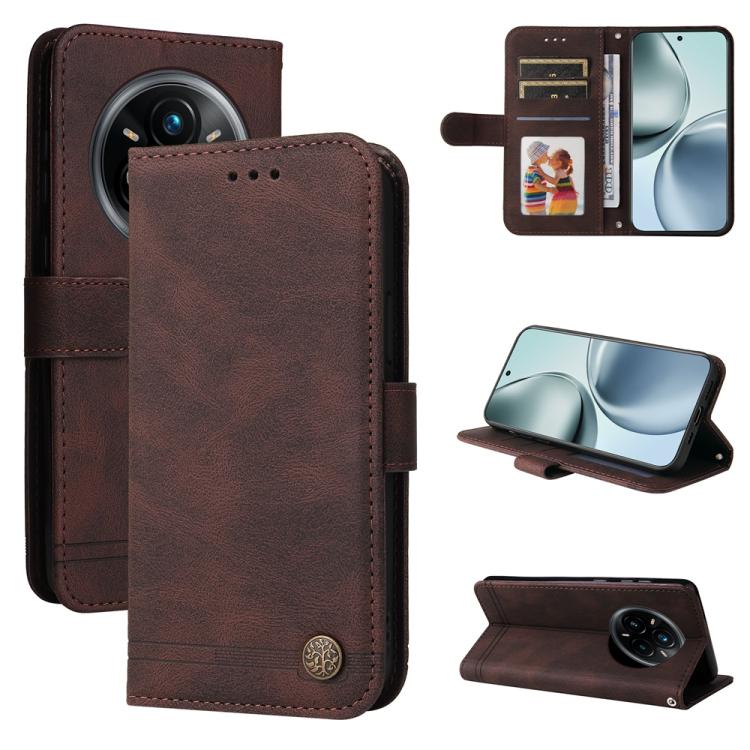 Skin Feel Life Tree Metal Button Leather Phone Case — view 64