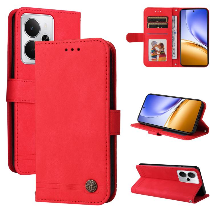 Skin Feel Life Tree Metal Button Leather Phone Case — view 57