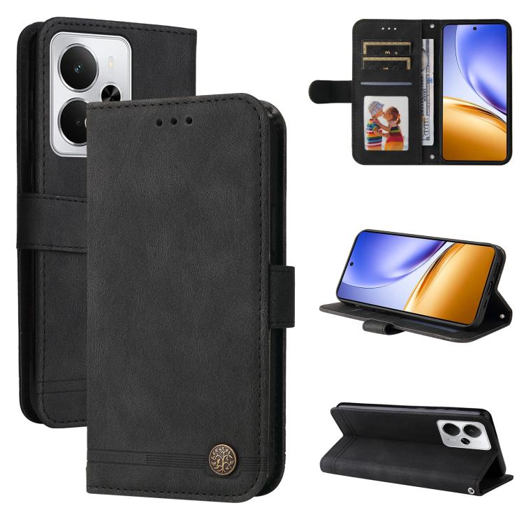 Skin Feel Life Tree Metal Button Leather Phone Case — view 60
