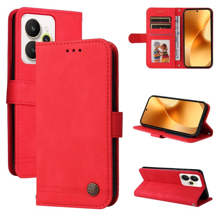 Skin Feel Life Tree Metal Button Leather Phone Case — view 47