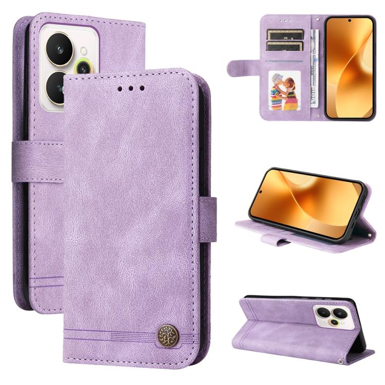 Skin Feel Life Tree Metal Button Leather Phone Case — view 48