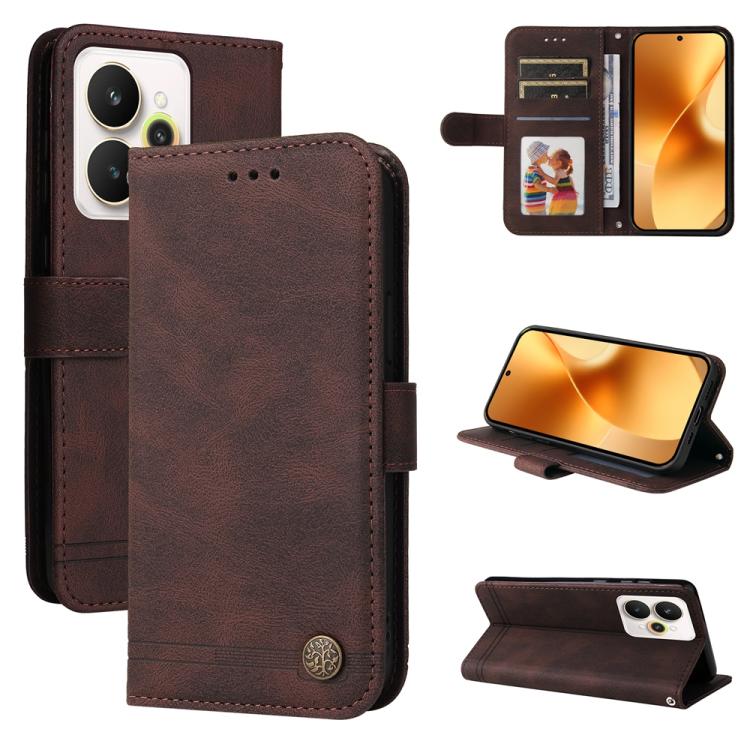 Skin Feel Life Tree Metal Button Leather Phone Case — view 49