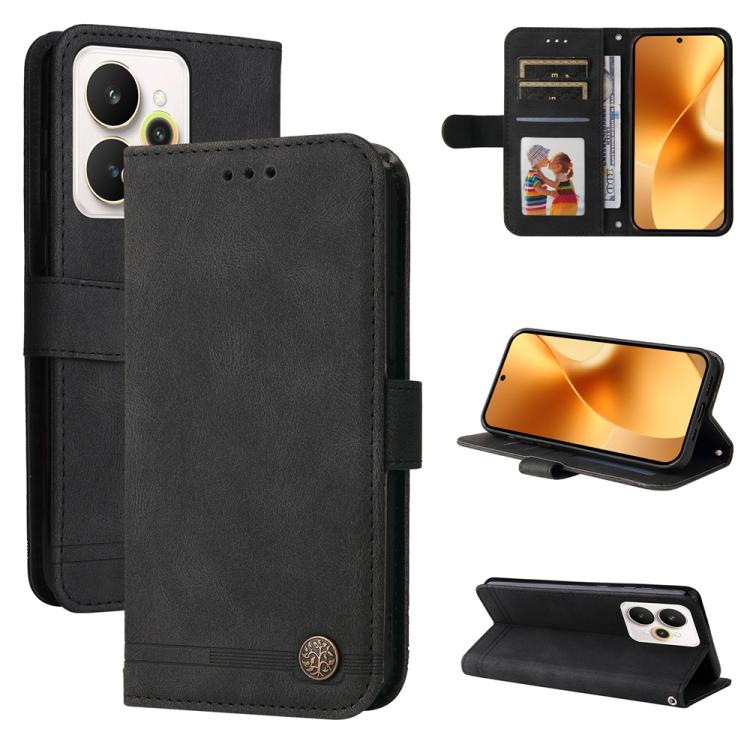 Skin Feel Life Tree Metal Button Leather Phone Case — view 50