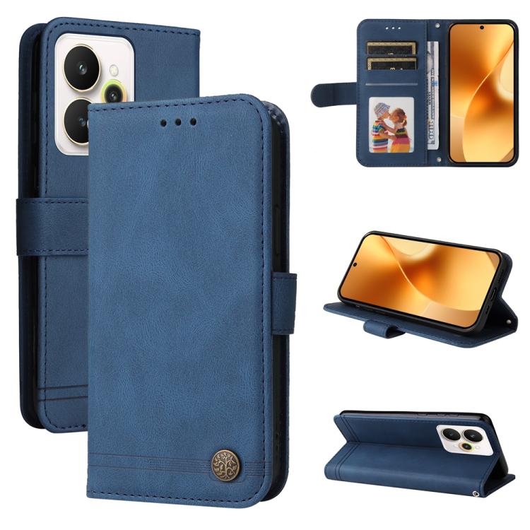 Skin Feel Life Tree Metal Button Leather Phone Case — view 51