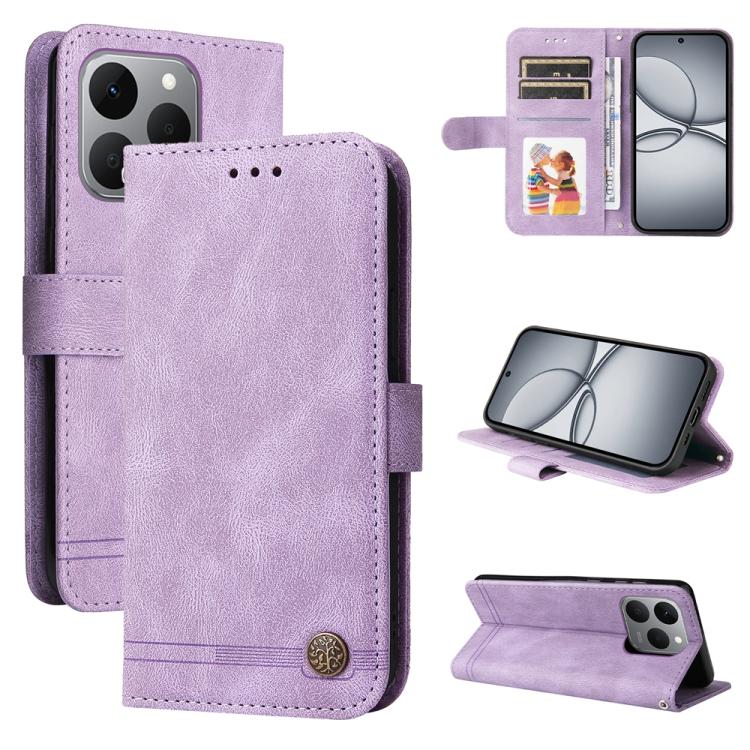 Skin Feel Life Tree Metal Button Leather Phone Case — view 38