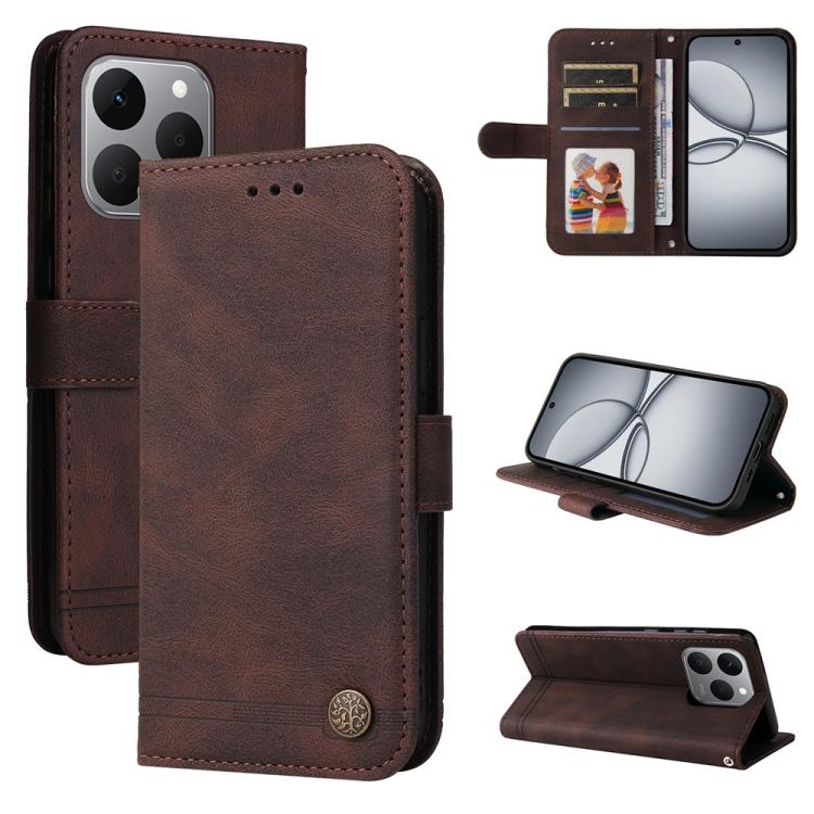 Skin Feel Life Tree Metal Button Leather Phone Case — view 39