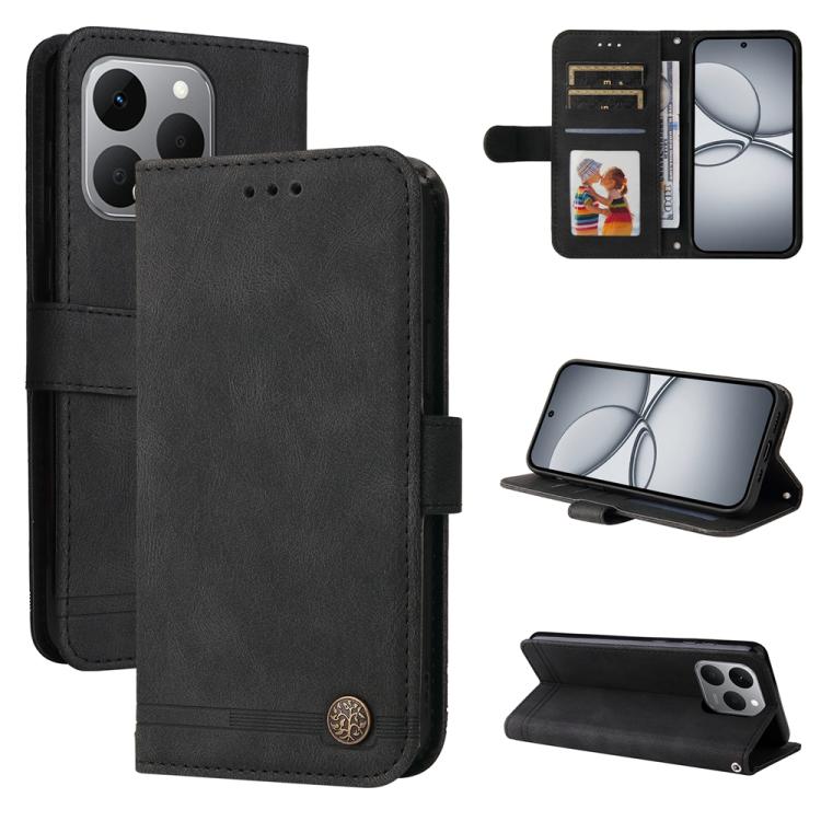 Skin Feel Life Tree Metal Button Leather Phone Case — view 40