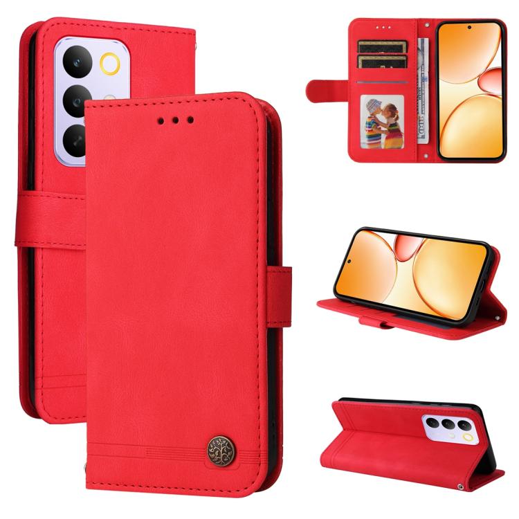 Skin Feel Life Tree Metal Button Leather Phone Case — view 32