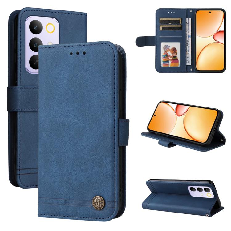 Skin Feel Life Tree Metal Button Leather Phone Case — view 36