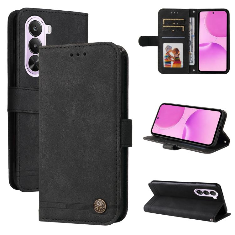 Skin Feel Life Tree Metal Button Leather Phone Case — view 25