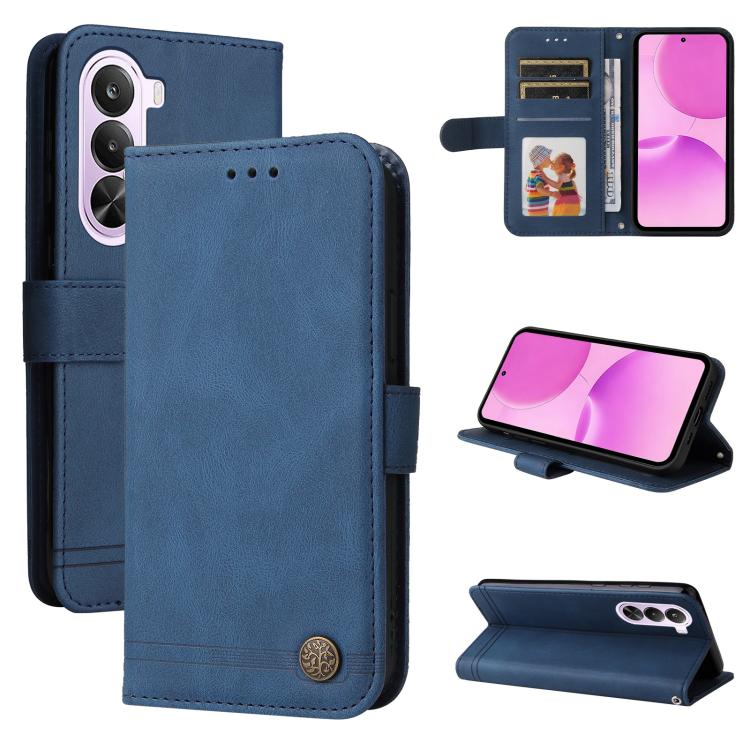 Skin Feel Life Tree Metal Button Leather Phone Case — view 26