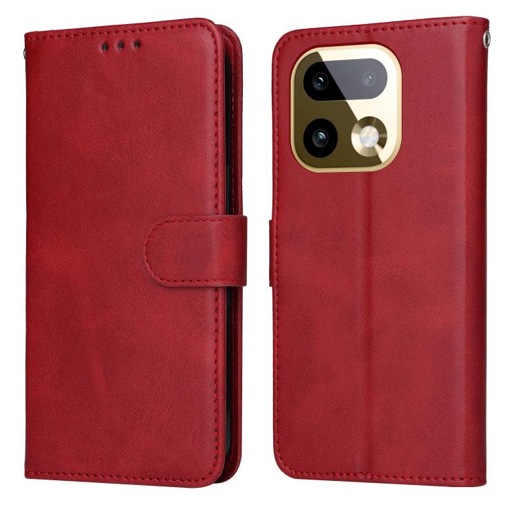 Classic Calf Texture Flip Leather Phone Case — For Realme 14 Pro+ Global