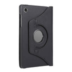 360 Degree Rotation Litchi Texture Leather Tablet Case — Black