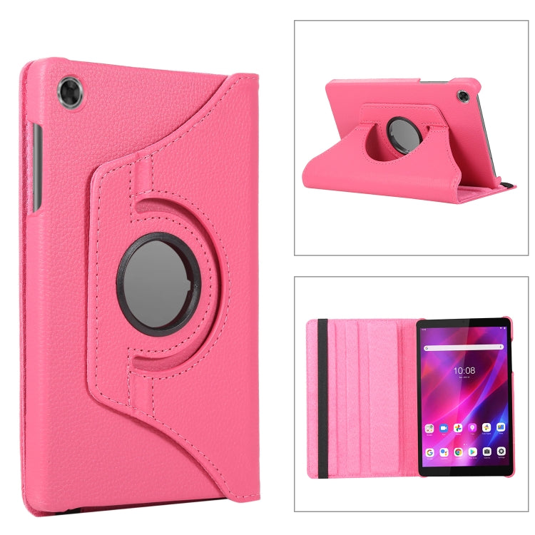 360 Degree Rotation Litchi Texture Leather Tablet Case